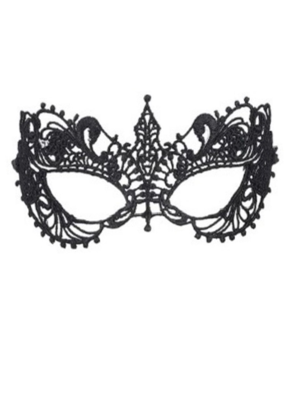 💞 New Black Lace Filigree Masquerade Mask with Ribbon Ties